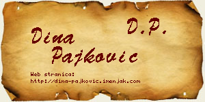 Dina Pajković vizit kartica